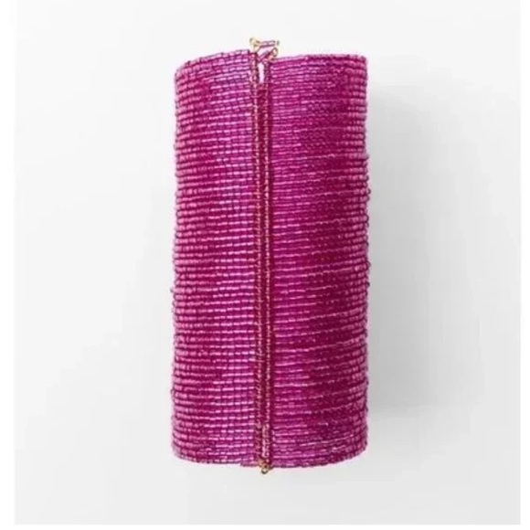 Zara Pink Beaded Cuff Bracelet - Picture 4 of 8